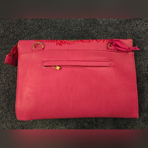 Rosa Mexicano Hand-Painted Women's Crossbody or Covertible Clutch - Picture 7 of 11